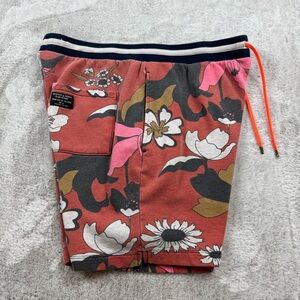 SOLD Scotch soda sweat shorts men’s XL floral multicolor island getaway fleece